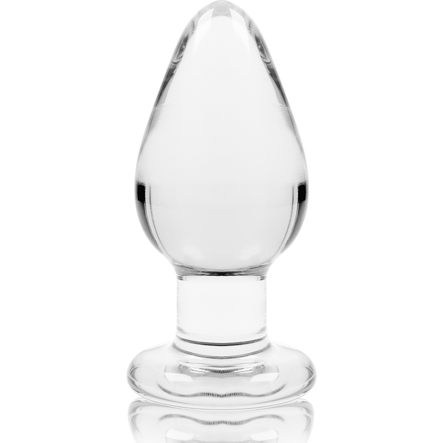NEBULA SERIES BY IBIZA - MODEL 3 ANAL PLUG BOROSILICATE GLASS TRANSPARENT 11 CM -O- 5 CM