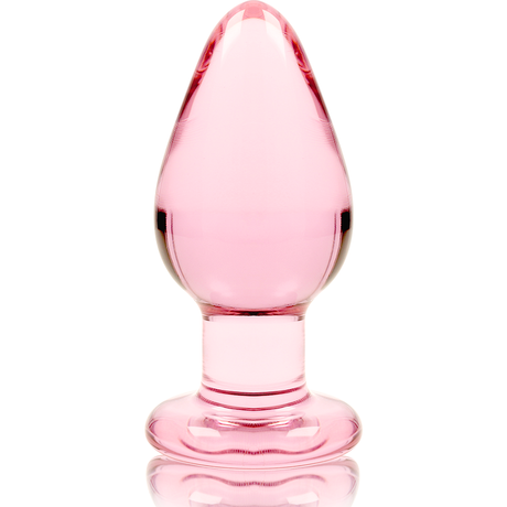 NEBULA SERIES BY IBIZA - MODEL 3 ANAL PLUG BOROSILICATE GLASS PINK 11 CM -O- 5 CM