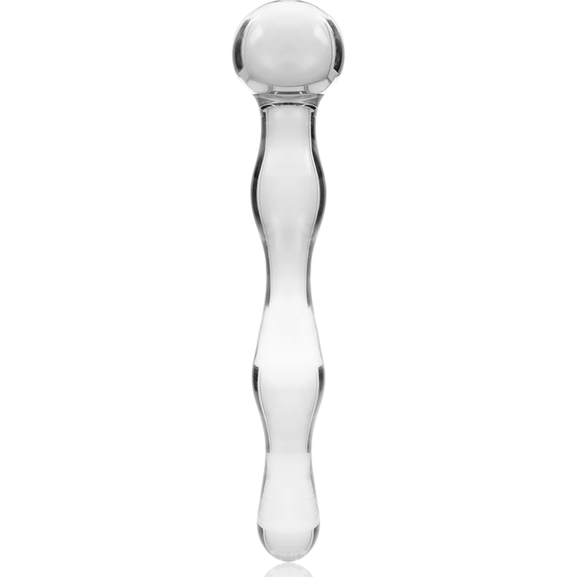 NEBULA SERIES BY IBIZA - MODEL 13 DILDO BOROSILICATE GLASS CLEAR 18 CM -O- 3.5 CM