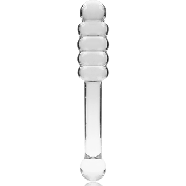 NEBULA SERIES BY IBIZA - MODEL 20 DILDO BOROSILICATE GLASS CLEAR 20.5 CM -O- 3 CM
