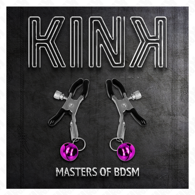 KINK Purple Single Bell – регулируема щипка за зърна с камбанка 6 см