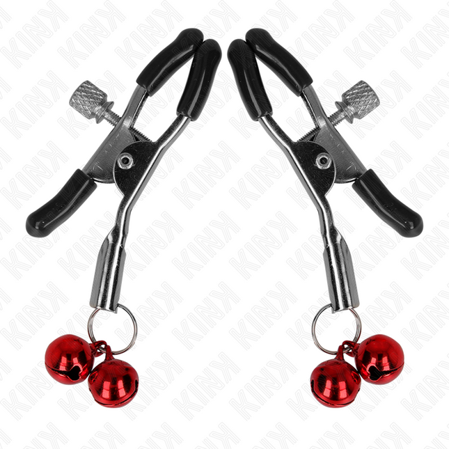 KINK Double Bell – регулируеми щипки за зърна с камбанки, 6 см