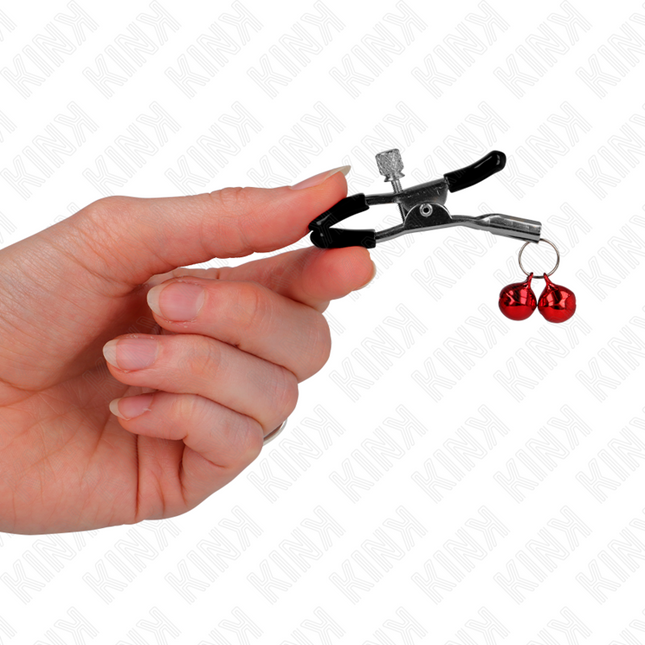 KINK Double Bell – регулируеми щипки за зърна с камбанки, 6 см
