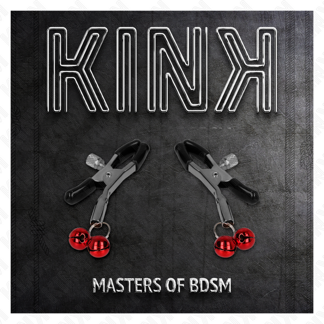 KINK Double Bell – регулируеми щипки за зърна с камбанки, 6 см
