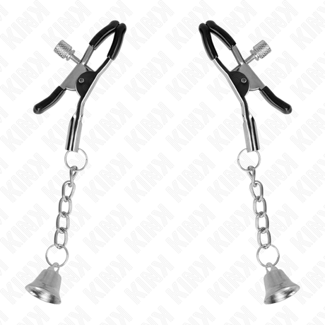 KINK - SILVER BELL PENDANT NIPPLE CLAMPS 6 CM