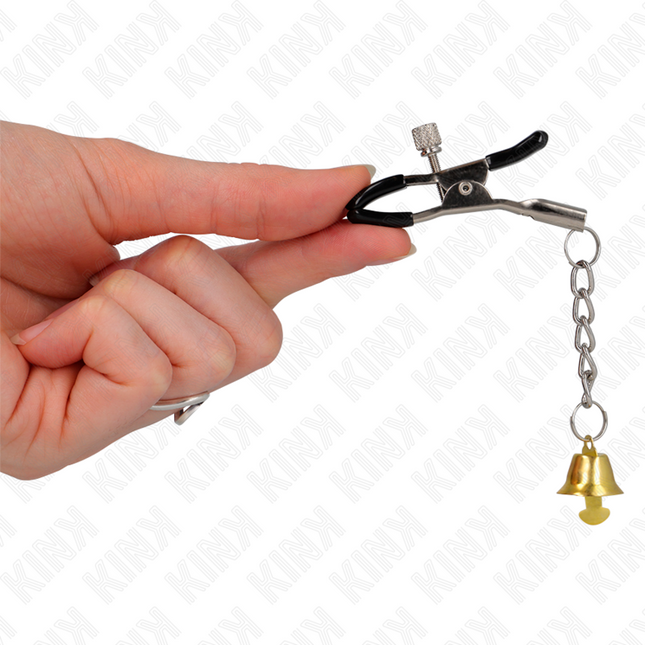 KINK Gold Bell Pendant – регулируеми щипки за зърна с камбанки 6 см
