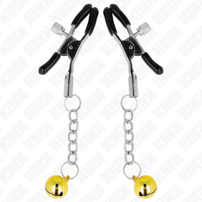 KINK Gold Jingle Bell Pendant – регулируеми щипки за зърна с камбанки
