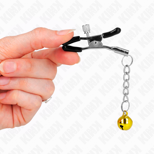 KINK Gold Jingle Bell Pendant – регулируеми щипки за зърна с камбанки