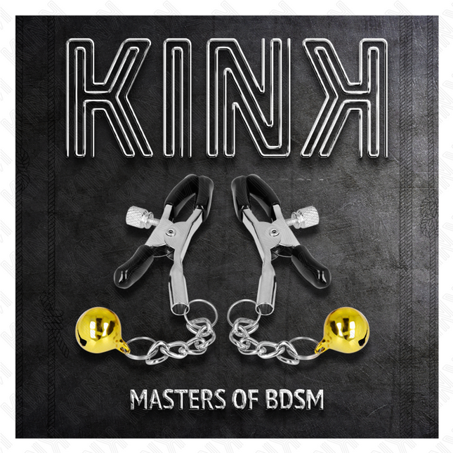 KINK Gold Jingle Bell Pendant – регулируеми щипки за зърна с камбанки