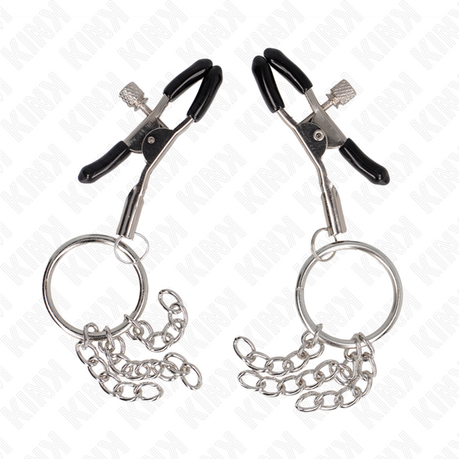KINK O Ring – регулируеми щипки за зърна със сребриста верижка 6 см