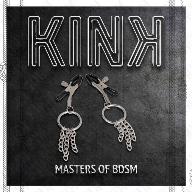 KINK O Ring – регулируеми щипки за зърна със сребриста верижка 6 см