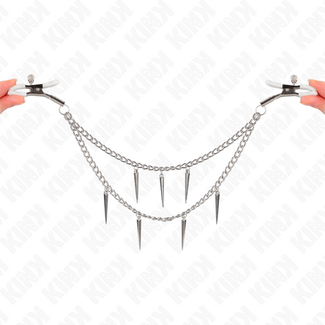 KINK - NIPPLE CLAMPS WITH SPIKES CHAINS 30 CM