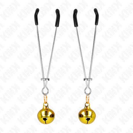 KINK - THIN BELL NIPPLE CLAMPS GOLD 7 CM