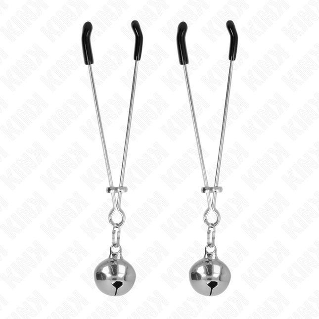 KINK Thin Bell – метални щипки за зърна със звънчета, 7 см