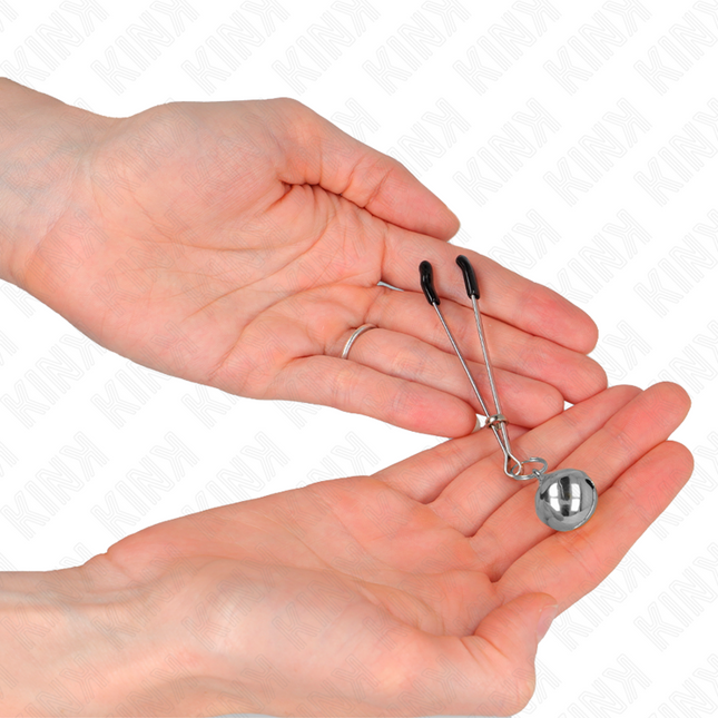 KINK Thin Bell – метални щипки за зърна със звънчета, 7 см