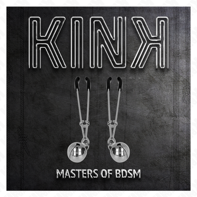 KINK Thin Bell – метални щипки за зърна със звънчета, 7 см