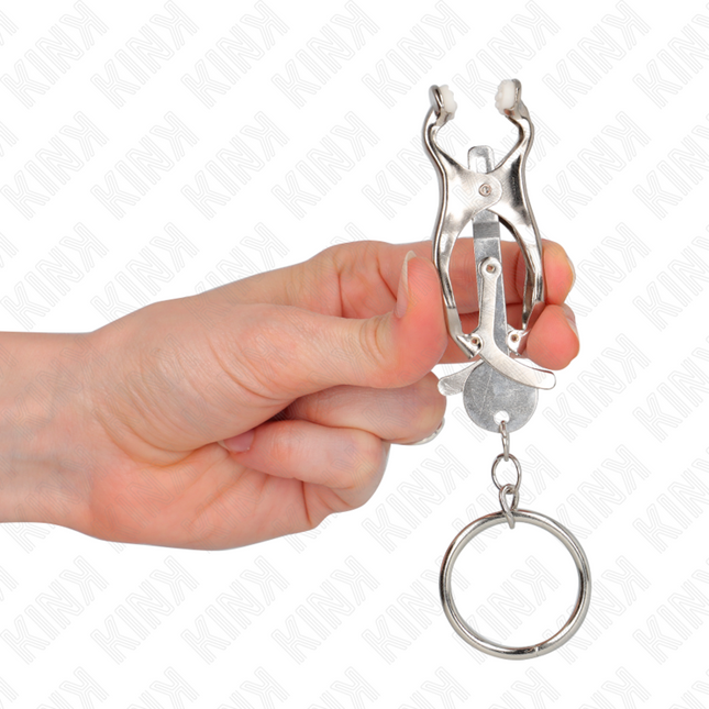 KINK O-RING Japanese Clover – регулируеми щипки за зърна, сребристи