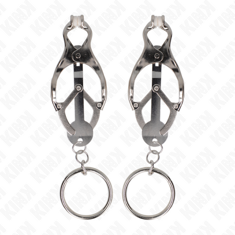 KINK - O-RING JAPANESE CLOVER NIPPLE CLAMPS SILVER
