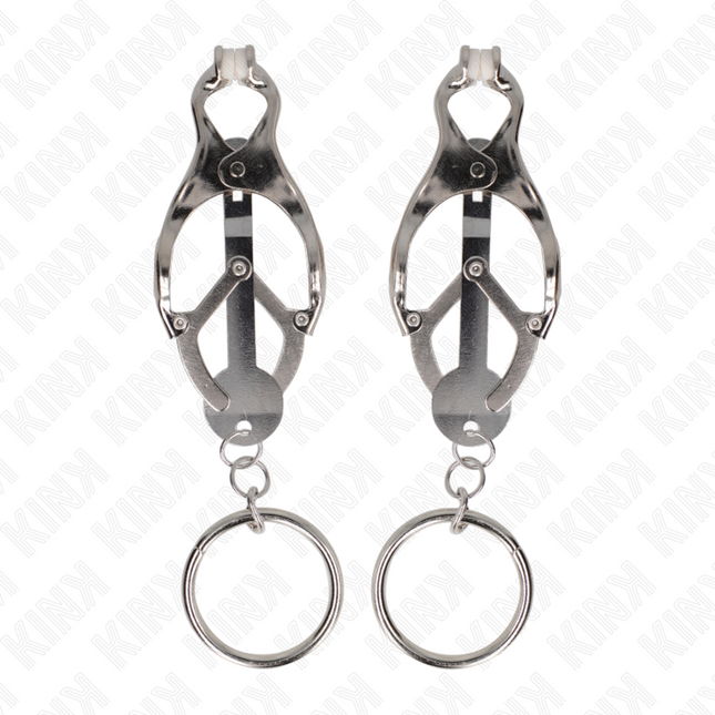 KINK O-RING Japanese Clover – регулируеми щипки за зърна, сребристи