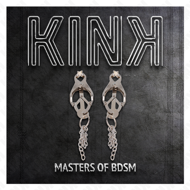 KINK Japanese Clover – регулируеми щипки за зърна със сребристи вериги