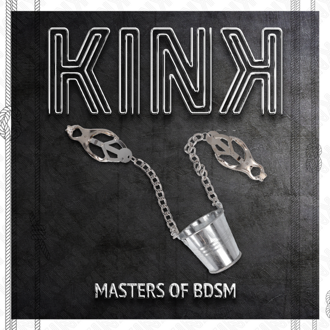 KINK Nipple Clamps with a Bucket Silver – регулируеми щипки за зърна с метален дизайн