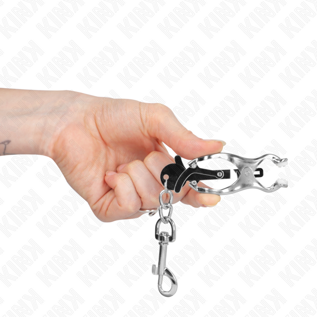 KINK Japanese Clover – регулируеми щипки за зърна със закачалки, сребристи