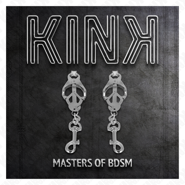 KINK Japanese Clover – регулируеми щипки за зърна със закачалки, сребристи