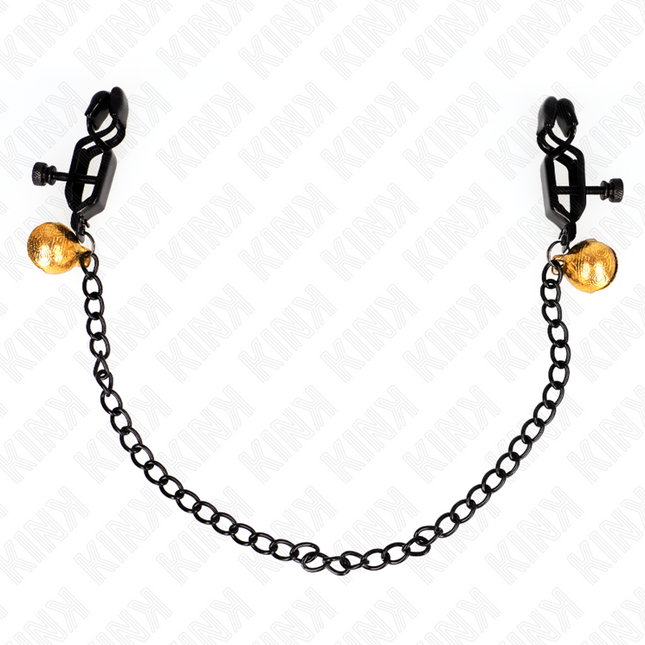 KINK Flat Chain Nipple Clamps с камбанка – регулируеми метални щипки 30 см