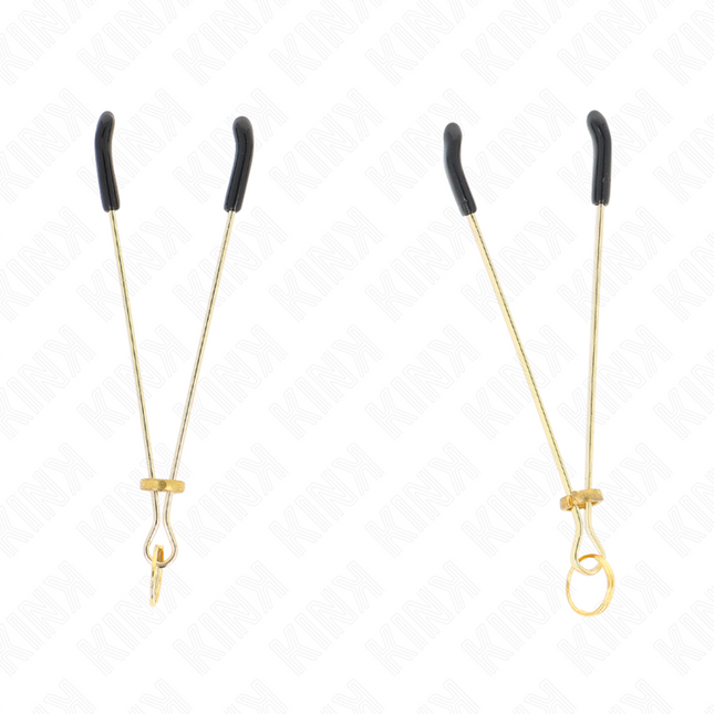 KINK Thin Nipple Clamps Gold 7 см – регулируеми щипки за зърна