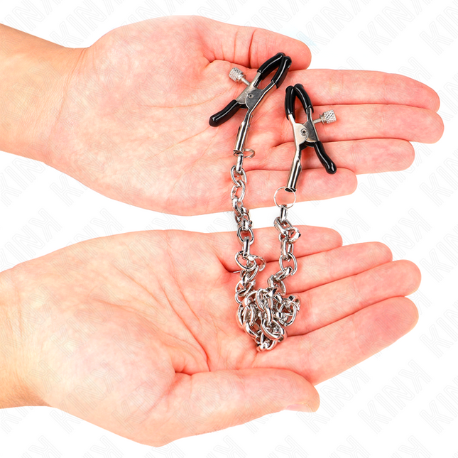 KINK Thick Chain Nipple Clamps 30 см – регулируеми щипки с верига