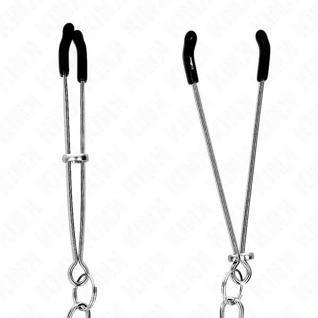 KINK Thin Nipple Clamps с дебела верига 30 см – регулируеми щипки за зърна