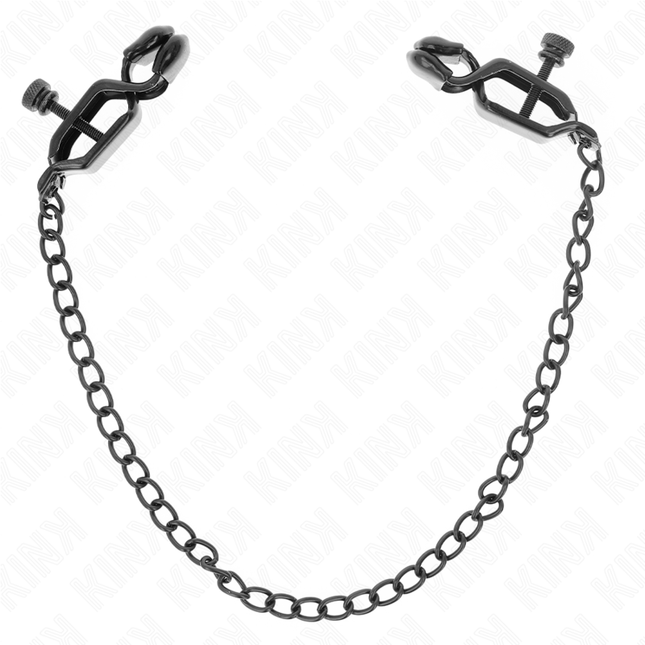 KINK Flat Chain Nipple Clamps Black 30 см – регулируеми щипки с верижка
