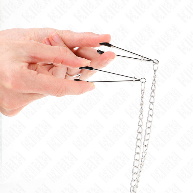 KINK Triple Nipple and Clit Clamps with Chain – Регулируеми щипки за интимна стимулация