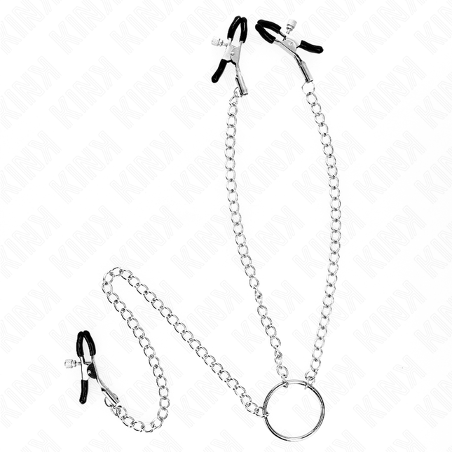 KINK Triple Nipple and Clit Clamps with Chain – регулируеми щипки за стимулиране