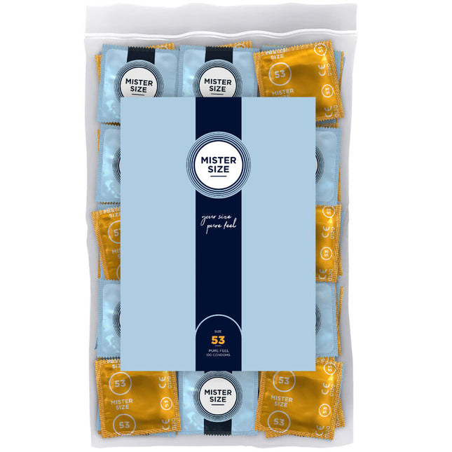 MISTER SIZE Size M 53 мм – презервативи с оптимално прилягане, 100 бр.