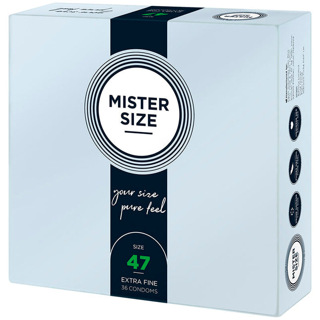 MISTER SIZE XS 47 мм – презервативи за тясна и сигурна защита, 36 бр.