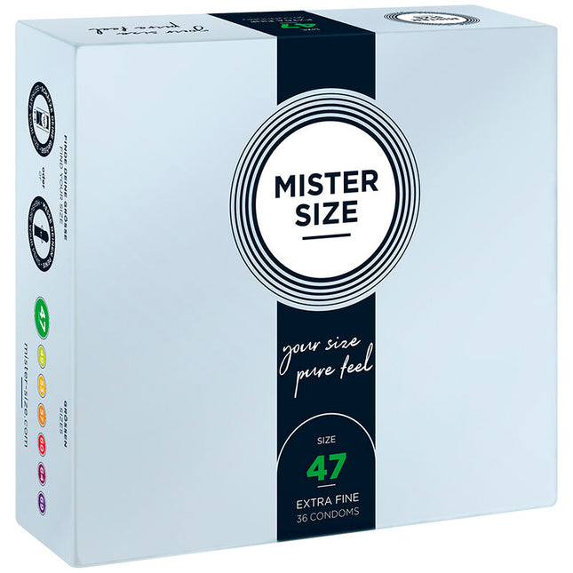 MISTER SIZE XS 47 мм – презервативи за тясна и сигурна защита, 36 бр.