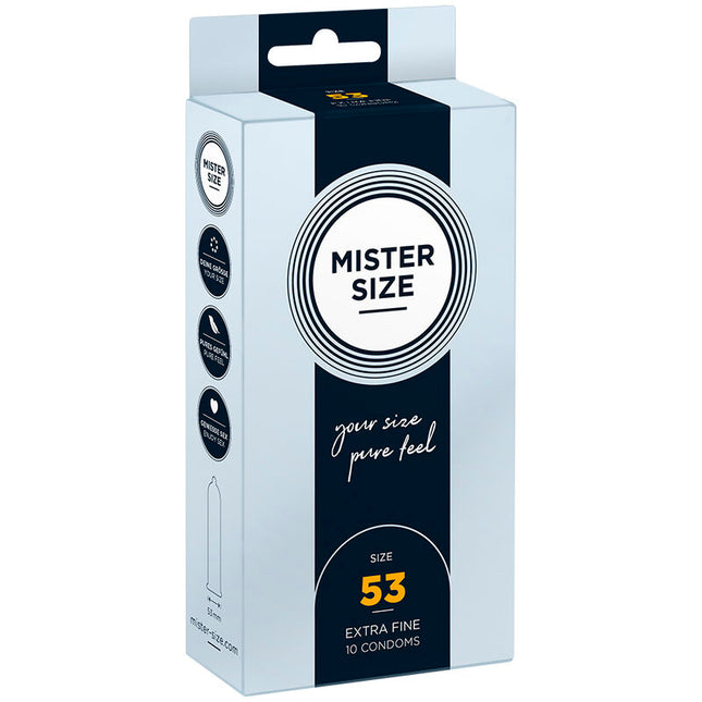 MISTER SIZE Size M 53 мм – презервативи с прецизно прилягане, 10 бр.