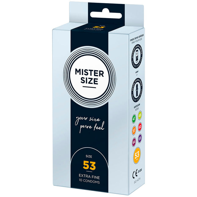MISTER SIZE Size M 53 мм – презервативи с прецизно прилягане, 10 бр.