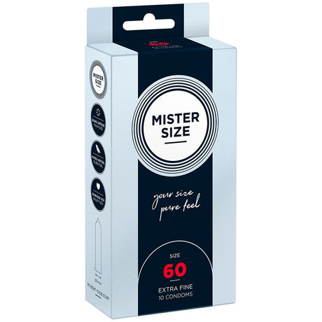 MISTER SIZE XL 60 мм – презервативи за комфортно прилягане, 10 бр.