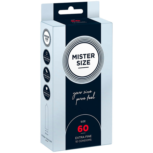 MISTER SIZE XL 60 мм – презервативи за комфортно прилягане, 10 бр.