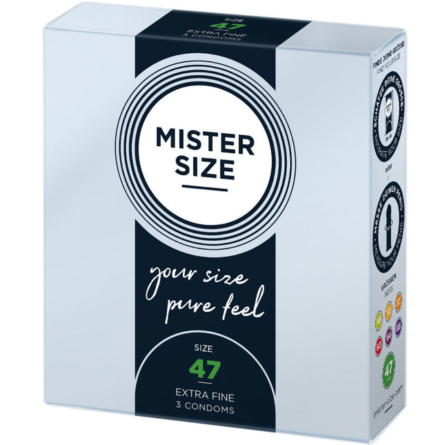 MISTER SIZE XS 47 мм – презервативи за прецизно прилягане, 3 бр.