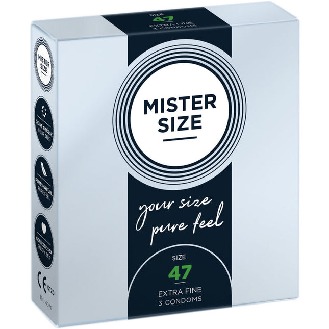 MISTER SIZE XS 47 мм – презервативи за прецизно прилягане, 3 бр.