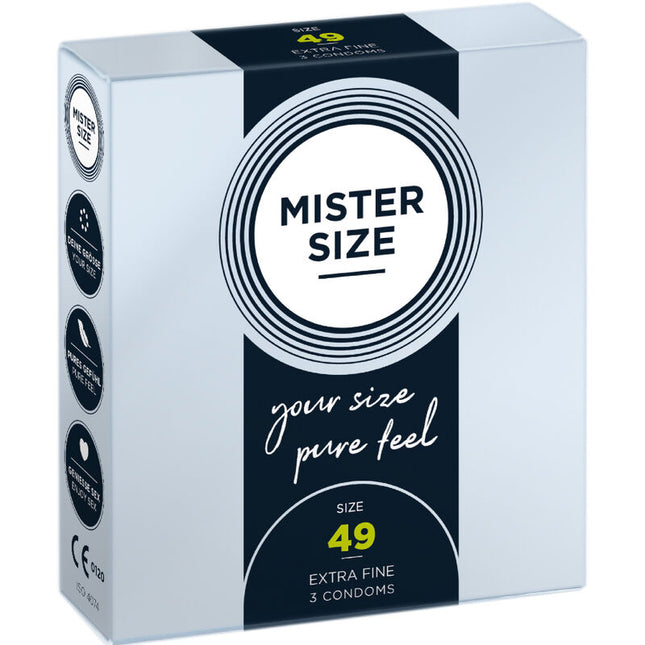 MISTER SIZE Size S 49 мм – презервативи за оптимално прилягане, 3 бр.