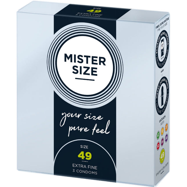 MISTER SIZE Size S 49 мм – презервативи за оптимално прилягане, 3 бр.