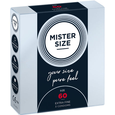 MISTER SIZE CONDOM XL 60 мм – презерватив с перфектно прилягане, 3 бр.
