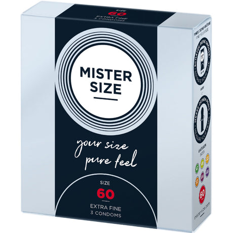 MISTER SIZE CONDOM XL 60 мм – презерватив с перфектно прилягане, 3 бр.