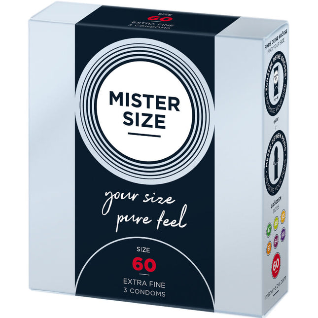 MISTER SIZE CONDOM XL 60 мм – презерватив с перфектно прилягане, 3 бр.