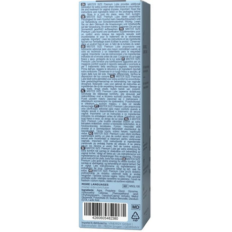 MISTER SIZE Premium Lubricant 100 мл – водна основа, дълготраен комфорт