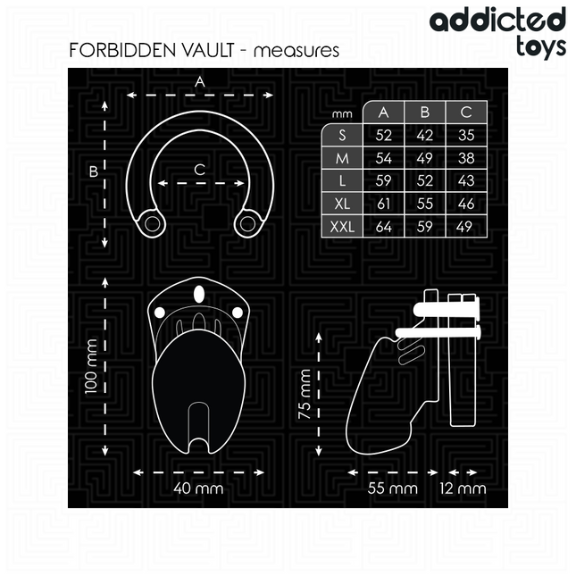 ADDICTED TOYS LOCKED - FORBIDDEN VAULT PENIS CAGE 10 CM